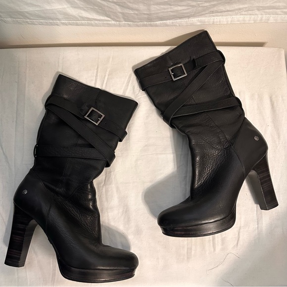 UGG Leather Black Boots - Picture 3 of 11